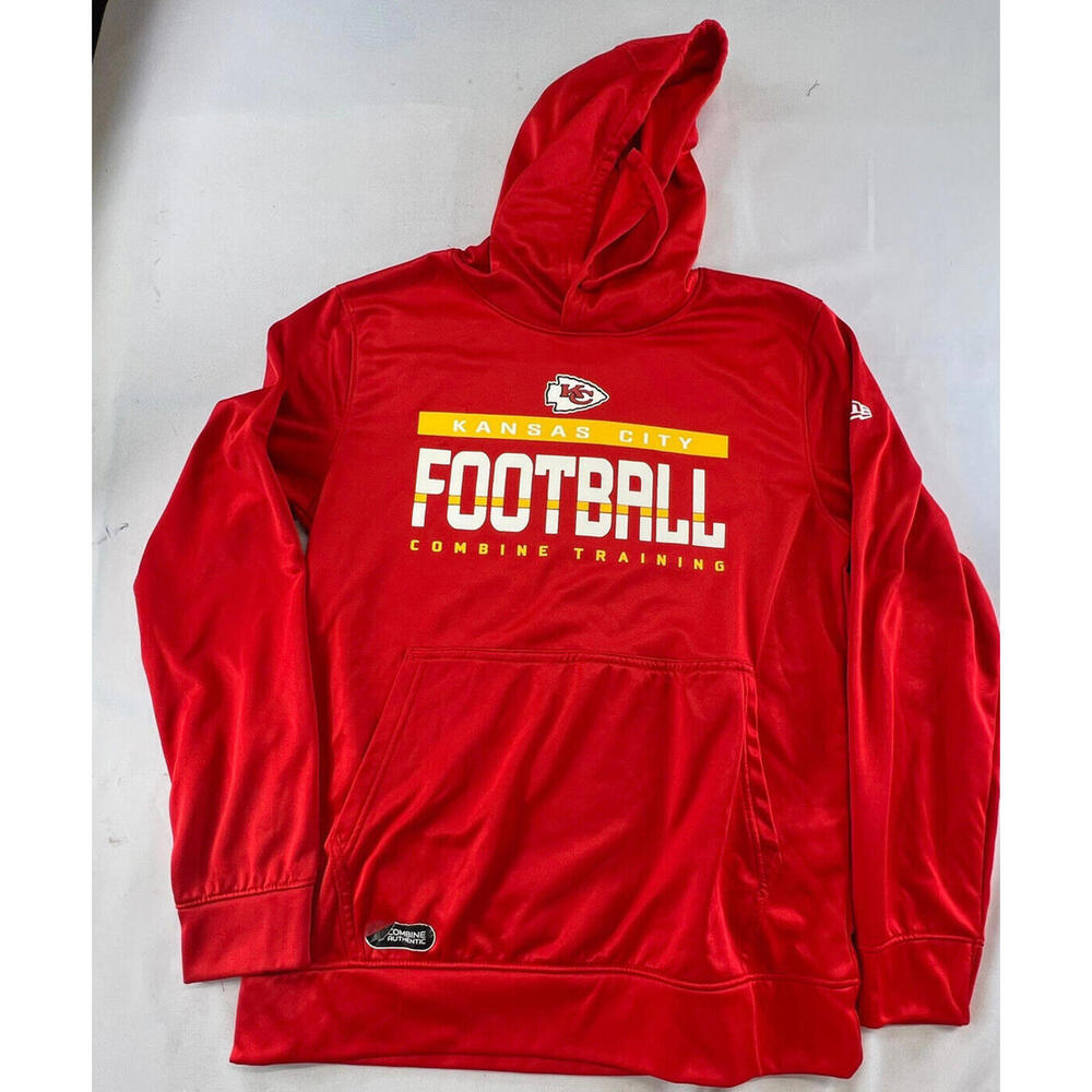 Kansas City Chiefs Football Combine Training NFL Long Sleeve Hoodie Size M